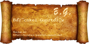Böcskei Gusztáv névjegykártya